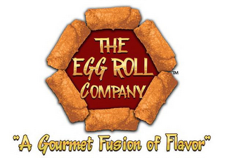THE EGG ROLL COMPANY "A GOURMET FUSION OF FLAVOR" logo