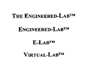 THE ENGINEERED-LAB ENGINEERED-LAB E-LAB VIRTUAL-LAB logo