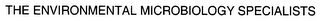 THE ENVIRONMENTAL MICROBIOLOGY SPECIALISTS logo