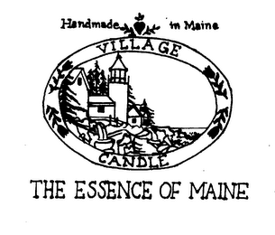 THE ESSENCE OF MAINE VILLAGE CANDLE HANDMADE IN MAINE logo