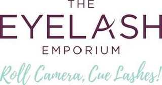 THE EYELASH EMPORIUM ROLL CAMERA, CUE LASHES! logo