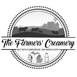 THE FARMERS' CREAMERY BUY WITH CONFIDENCE EAT WITH GUSTO logo