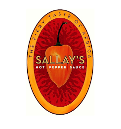 THE FIERY TASTE OF AFRICA SALLAY'S HOT PEPPER SAUCE logo