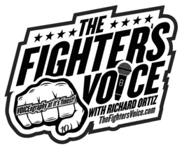 THE FIGHTER'S VOICE VOICEOGRAPHY AT IT'S FINEST! WITH RICHARD ORTIZ THEFIGHTERSVOICE.COM 10 logo