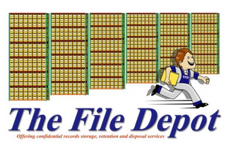 THE FILE DEPOT OFFERING CONFIDENTIAL RECORDS STORAGE, RETENTION AND DISPOSAL SERVICES TFD logo