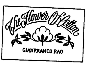 THE FLOWER OF COTTON GIANFRANCO RAO logo