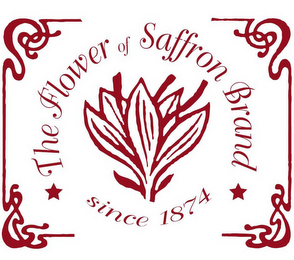 THE FLOWER OF SAFFRON BRAND SINCE 1874 logo