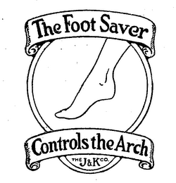 THE FOOT SAVER CONTROLS THE ARCH THE J & K CO logo