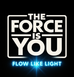 THE FORCE IS YOU FLOW LIKE LIGHT logo