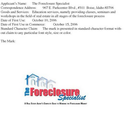 THE FORECLOSURE SPECIALIST, A REAL ESTATE AGENT'S COMPLETE GUIDE TO WORKING THE FORECLOSURE MARKET logo