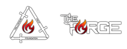 THE FORGE, FOUNDATION, FRUIT, FELLOWSHIP logo