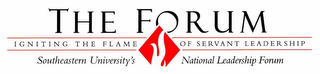 THE FORUM IGNITING THE FLAME OF SERVANT LEADERSHIP SOUTHEASTERN UNIVERSITY'S NATIONAL LEADERSHIP FORUM logo
