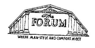 THE FORUM WHERE MAN STYLE AND COMFORT MEET logo