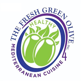 THE FRESH GREEN OLIVE, INC. 4 HEALTHY MEDITERRANEAN CUISINE logo