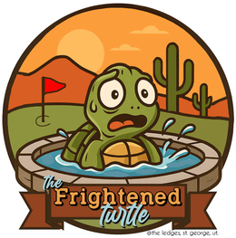 THE FRIGHTENED TURTLE logo