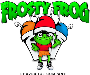 THE FROSTY FROG SHAVED ICE COMPANY logo