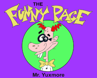 THE FUNNY PAGE MR. YUXMORE logo