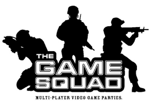 THE GAME SQUAD MULTI-PLAYER VIDEO GAME PARTIES. logo