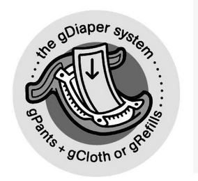 THE GDIAPER SYSTEM GPANTS + GCLOTH OR GREFILLS logo