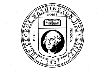 THE GEORGE WASHINGTON UNIVERSITY 1821 DEUS NOBIS FIDUCIA logo
