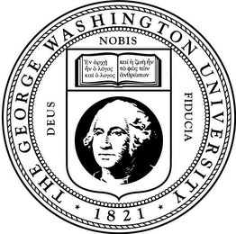 THE GEORGE WASHINGTON UNIVERSITY 1821 DEUS NOBIS FIDUCIA logo