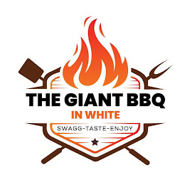THE GIANT BBQ IN WHITE SWAGG-TASTE-ENJOY logo