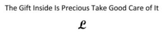 THE GIFT INSIDE IS PRECIOUS TAKE GOOD CARE OF IT L logo