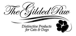 THE GILDED PAW DISTINCTIVE PRODUCTS FOR CATS & DOGS logo