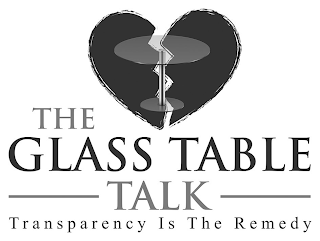 THE GLASS TABLE TALK TRANSPARENCY IS THE REMEDY logo