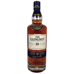 THE GLENLIVET SINGLE MALT SCOTCH WHISKY18 GUARANTEED EIGHTEEN YEARS OF AGE logo