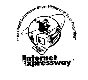 "THE GLOBAL INFORMATION SUPER HIGHWAY AT YOUR FINGERTIPS" INTERNET EXPRESSWAY logo