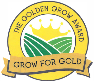 THE GOLDEN GROW AWARD GROW FOR GOLD logo