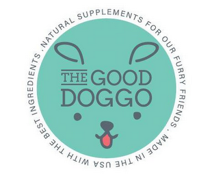 THE GOOD DOGGO  NATURAL SUPPLEMENTS FOR OUR FURRY FRIENDS · MADE IN THE USA WITH THE BEST INGREDIENTS · logo