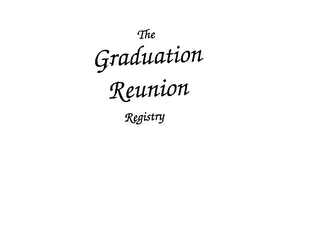 THE GRADUATION REUNION REGISTRY logo