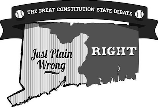 THE GREAT CONSTITUTION STATE DEBATE JUST PLAIN WRONG RIGHT logo