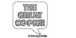 THE GREAT COOKIE IT'S LOVE AT FIRST BITE logo
