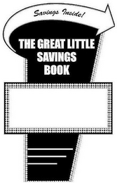 THE GREAT LITTLE SAVINGS BOOK SAVING INSIDE! logo