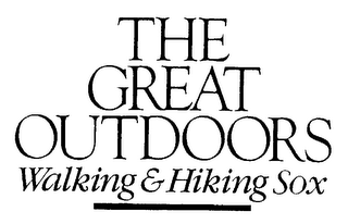 THE GREAT OUTDOORS WALKING & HIKING SOX logo