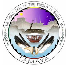 THE GREAT SEAL OF THE PUEBLO OF SANTA ANA TAMAYA logo
