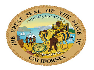 THE GREAT SEAL OF THE STATE OF CALIFORNIA QUEEN CALAFIA EST. 1510 LO ENCONTRE logo