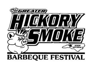 THE GREATER HICKORY SMOKE BARBEQUE FESTIVAL HICKORY NORTH CAROLINA logo
