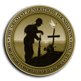 THE GREATEST GENERATIONS FOUNDATION WORLD WAR I WORLD WAR II KOREA VIETNAM logo