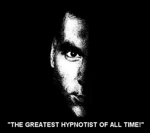 "THE GREATEST HYPNOTIST OF ALL TIME!" logo