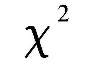 THE GREEK LETTER CHI AND THE SUPERSCRIPTED "2" DESIGNATING "SQUARED".