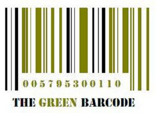 THE GREEN BARCODE 005795300110 logo