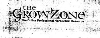 THE GROWZONE THE ONLINE PROFESSIONAL HORTICULTURAL RESOURCE logo