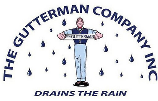 THE GUTTERMAN COMPANY INC THE GUTTERMAN DRAINS THE RAIN logo