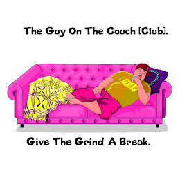 THE GUY ON THE COUCH [CLUB]. TRAP GIVE THE GRIND A BREAK. logo