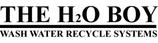 THE H2O BOY WASH WATER RECYCLE SYSTEMS logo