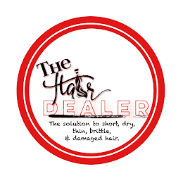 THE HAIR DEALER THE SOLUTION TO SHORT, DRY, THIN, BRITTLE, AND DAMAGED HAIR. logo